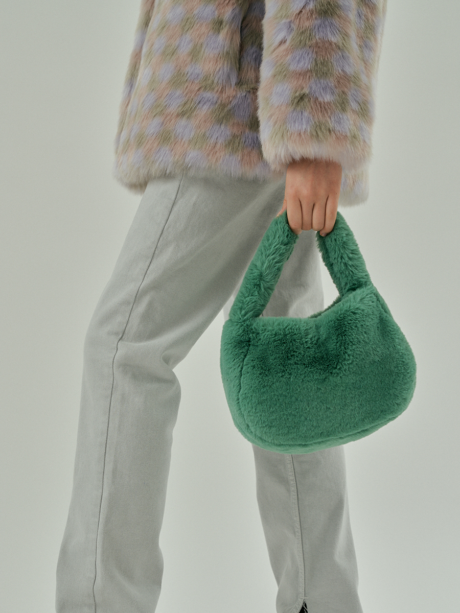 KEETY mini fur bag [green]