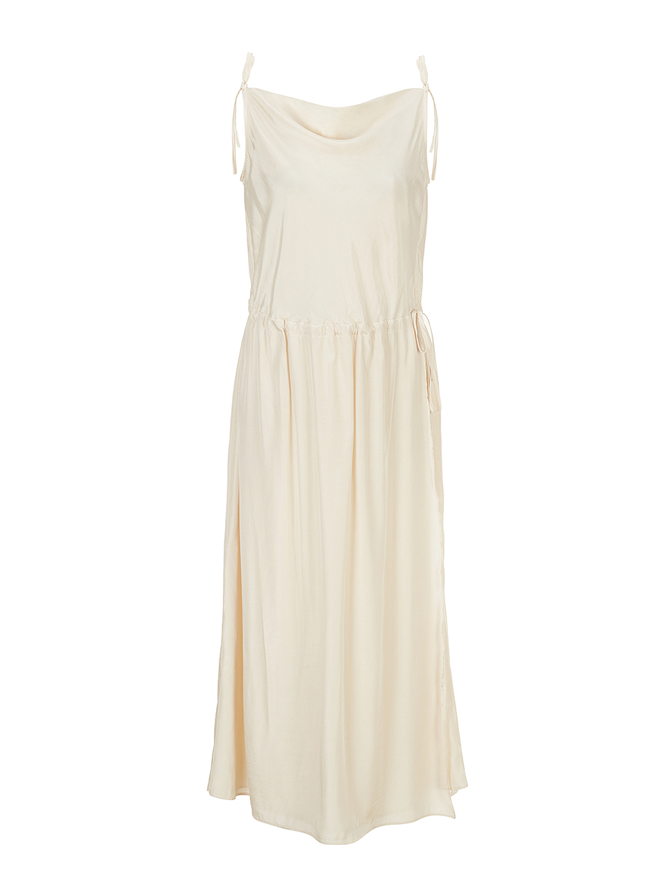 LILY, DETAIL SLEEVELESS LONG ONE PIECE [BEIGE]