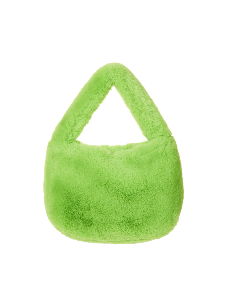 KEETY RABBIT fur mini bag [neon green]
